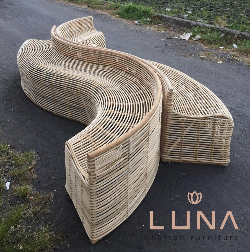 YING YANG - Bench Rattan in Two parts