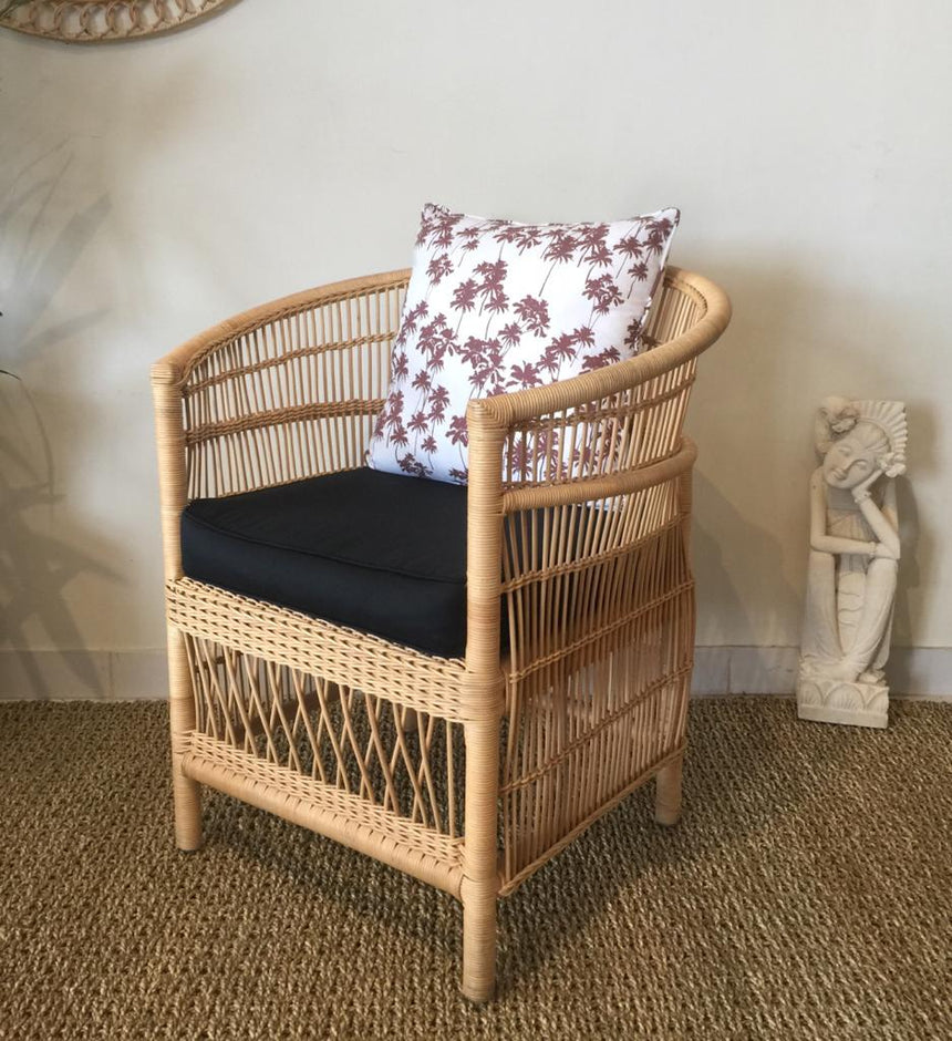 MALAWI - Rattan Arm Chair with Cushion