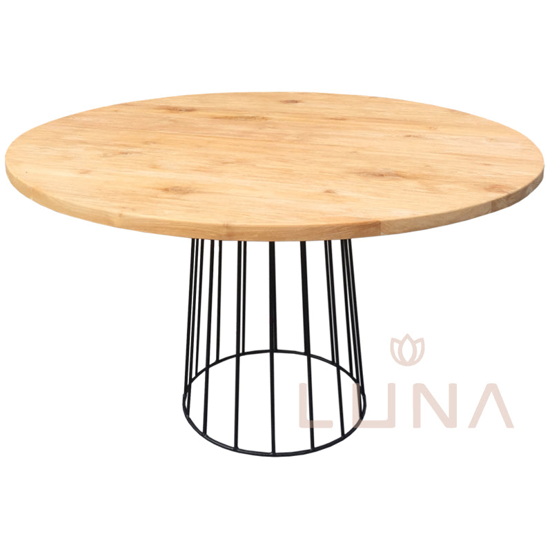 OLIVIA - Dining Table Wood - Steel Stand