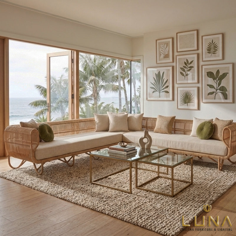 007 (L-shape) - Rattan Sofa
