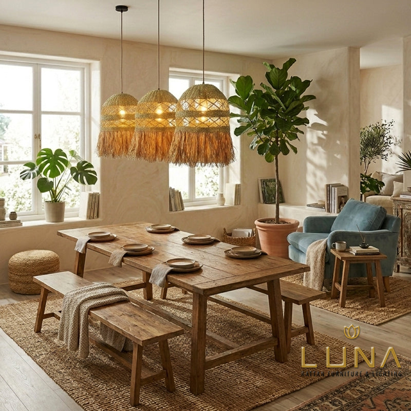 SUMARNATA - Seagrass & Raffia Pendant Lights