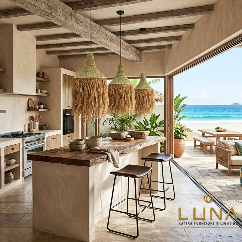 SUMAYRA - Seagrass & Raffia Pendant Lights