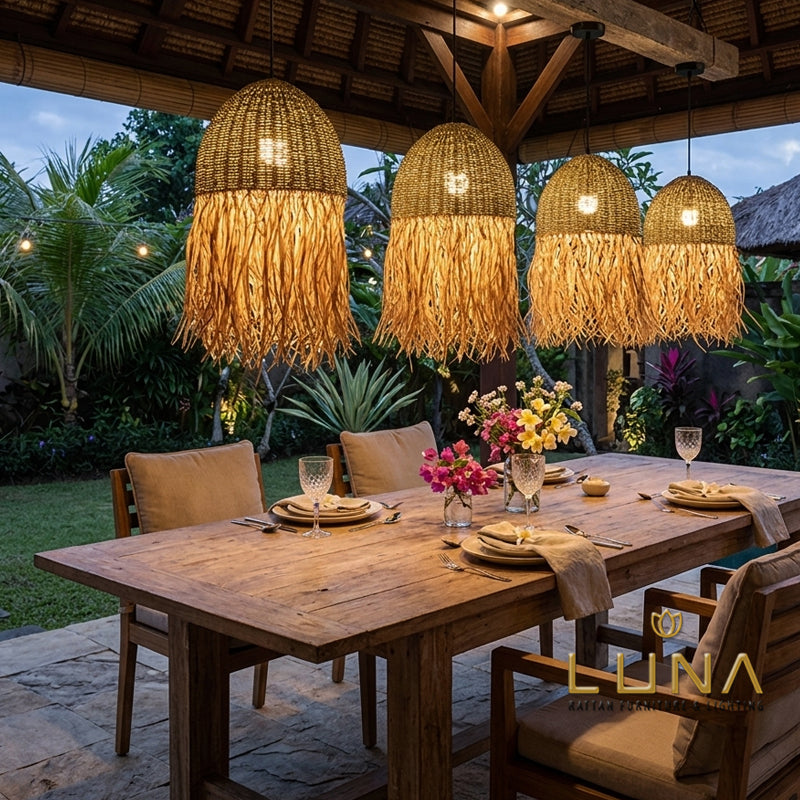 SUMAYYA - Seagrass & Raffia Pendant Lights