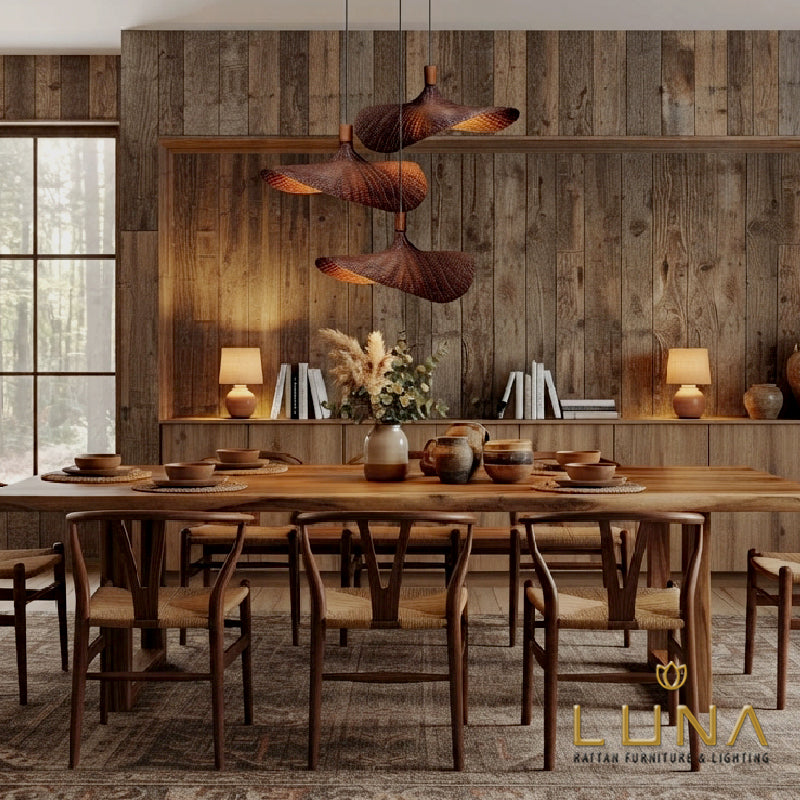 BROWN AZORA - Rattan Pendant Lights
