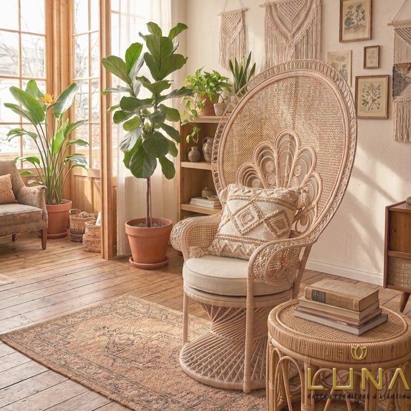 BULBUL - Peacock Rattan Chair