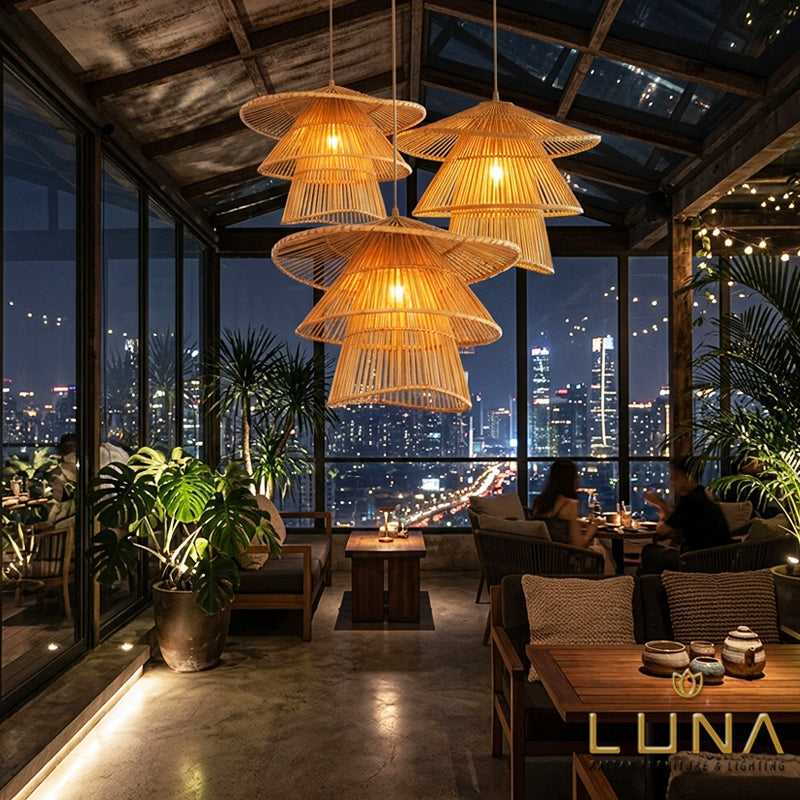 Degus - Rattan & Bamboo Pendant Lamp