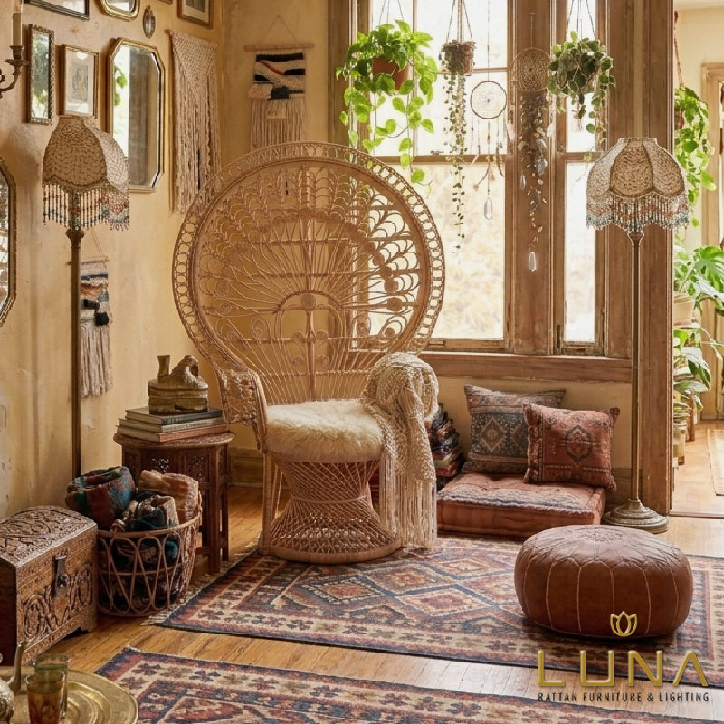 GARLONE - Peacock Rattan Chair