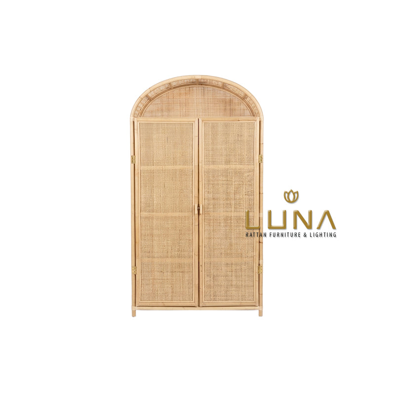 KLARIJN - Rattan Wardrobe Closet