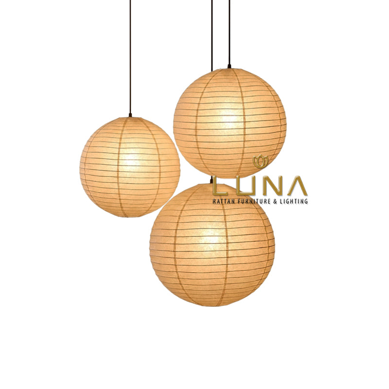 KUNNA - Linen Pendant Lights - Collapsible Linen Shade