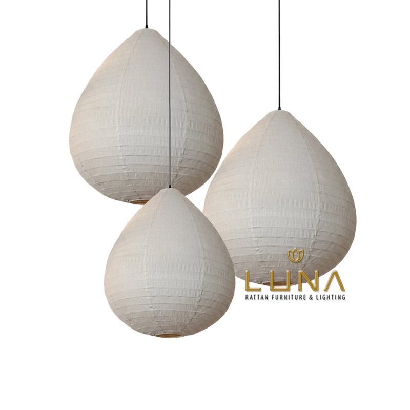 PEAR - Linen Pendant Lights - Collapsible Linen Shade