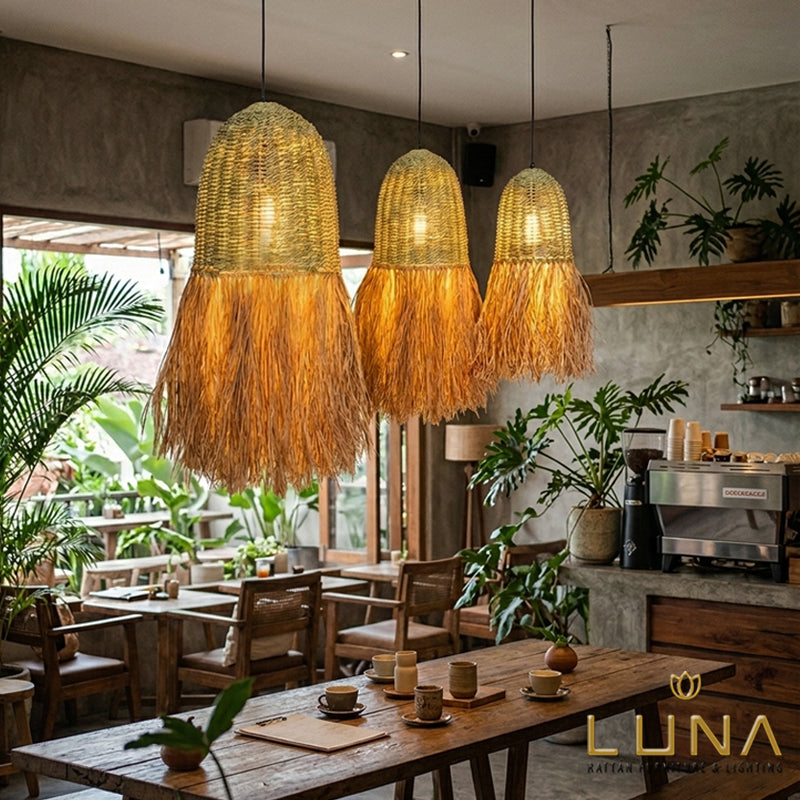 SUMANA - Seagrass & Raffia Pendant Lights