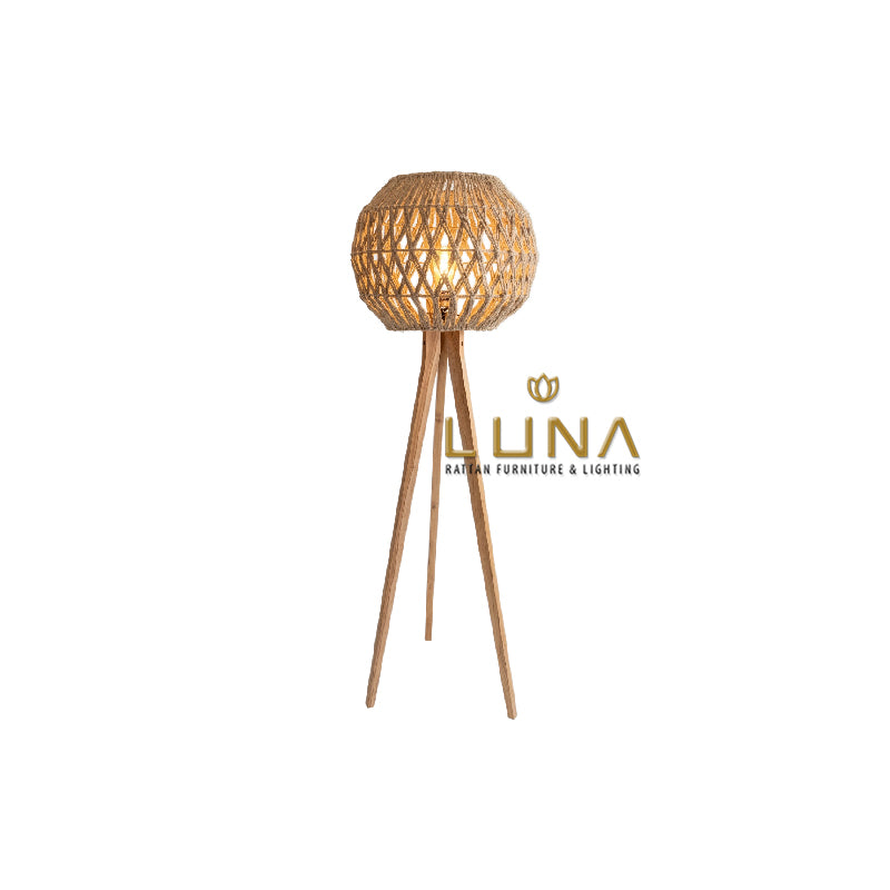 SUMIRE - Teak Wood Floor Lamp