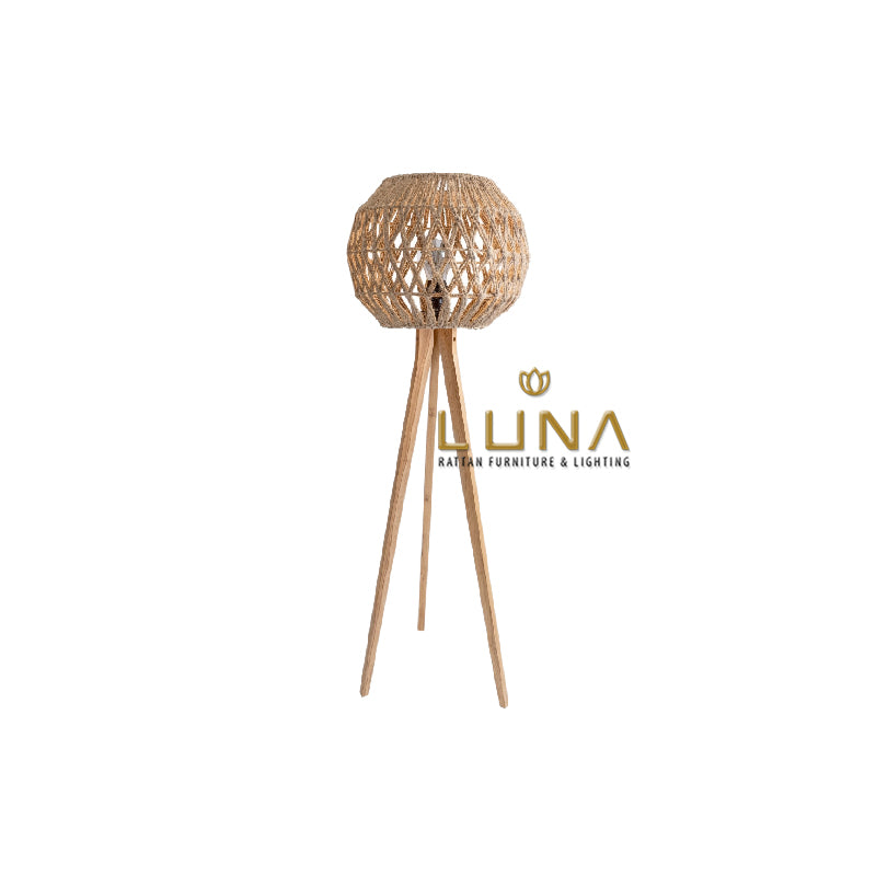 SUMIRE - Teak Wood Floor Lamp