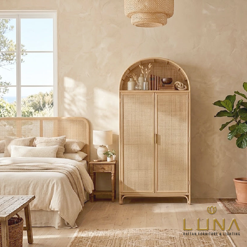 TARA - Rattan Wardrobe Closet