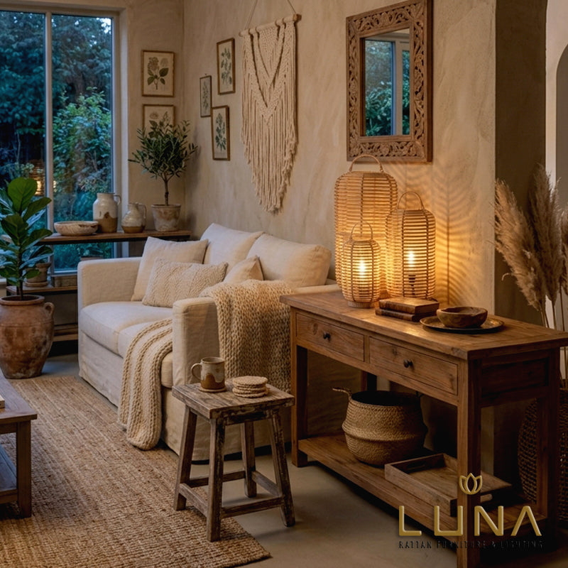 KESARI - Rattan Bedside Lamp