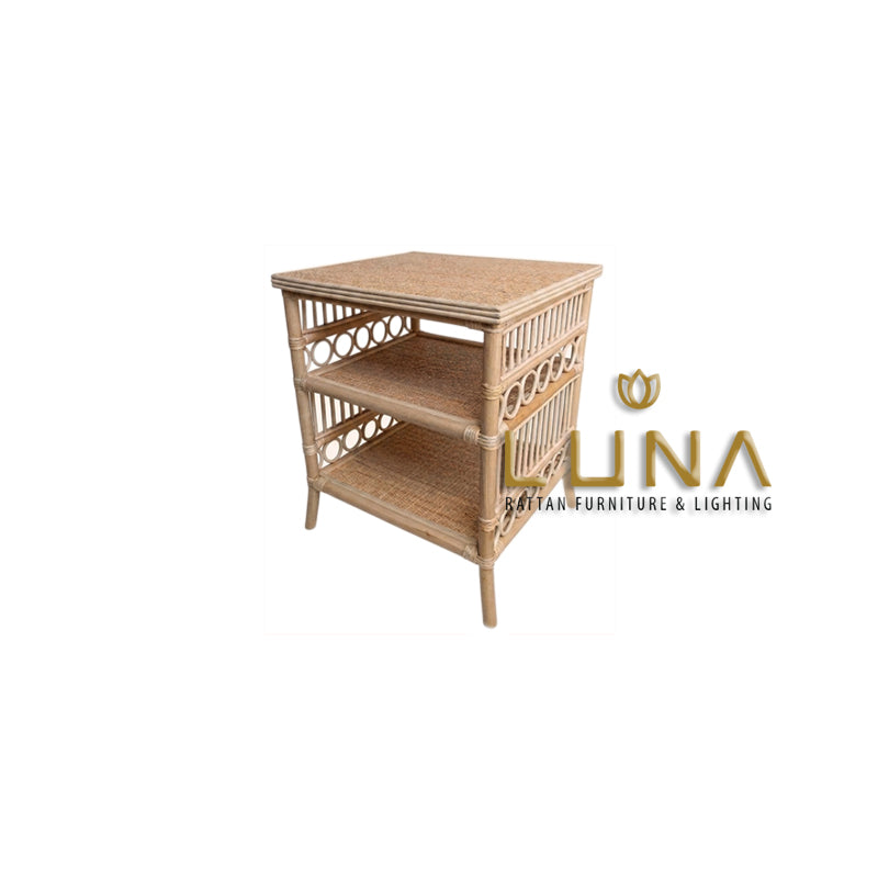 CHLOE - Rattan Bedside Table / Small Cabinet