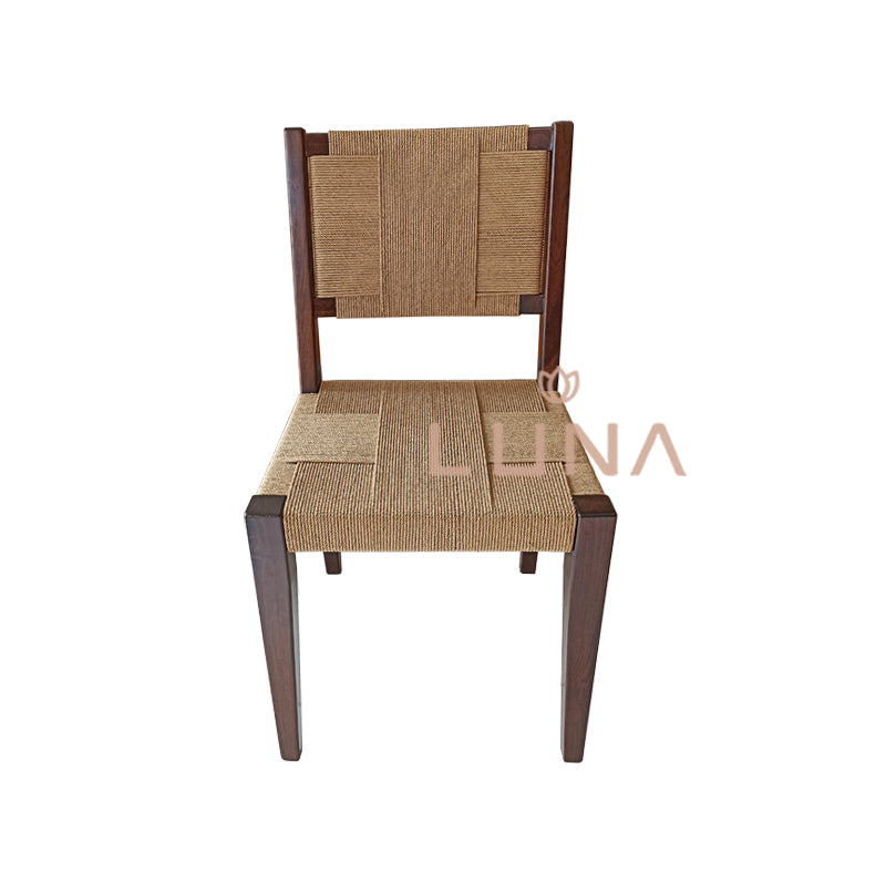 ALEXA- Teak Wood Chair with Loom Weaving