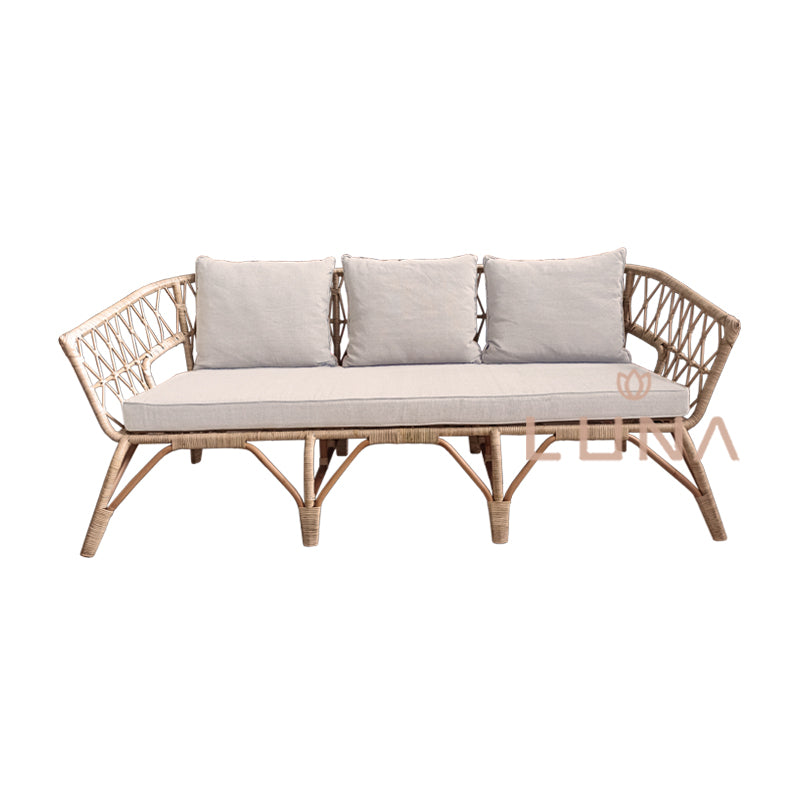 STOCKHOLMS - Rattan Sofa 3 Seater