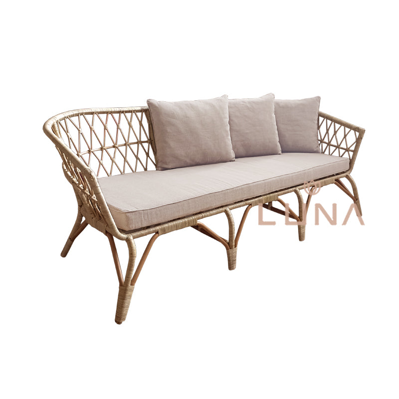 STOCKHOLMS - Rattan Sofa 3 Seater