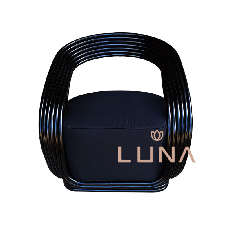 BLACK FINS - Rattan Armchair
