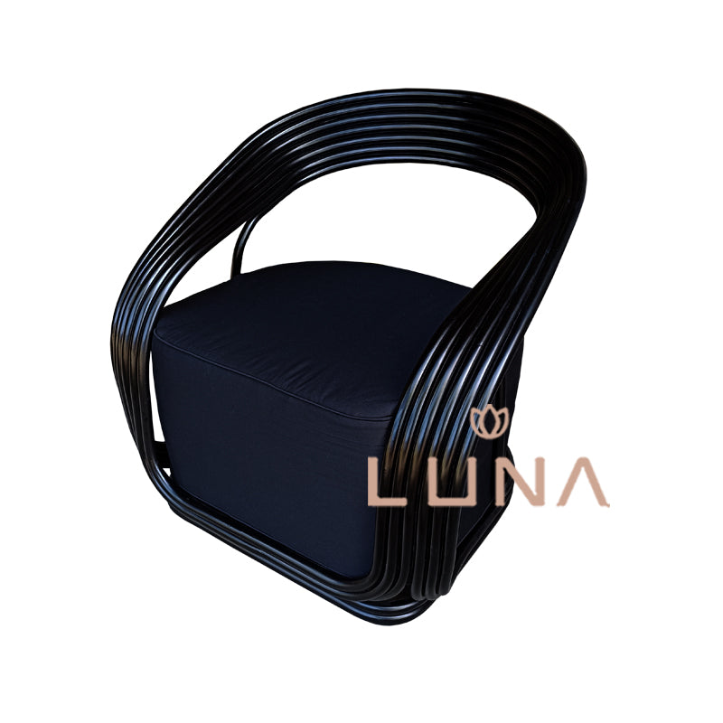 BLACK FINS - Rattan Armchair