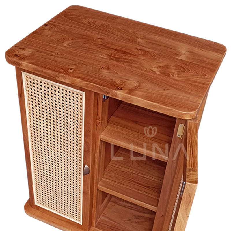 Hui - Trolley / Cart in Teak Wood