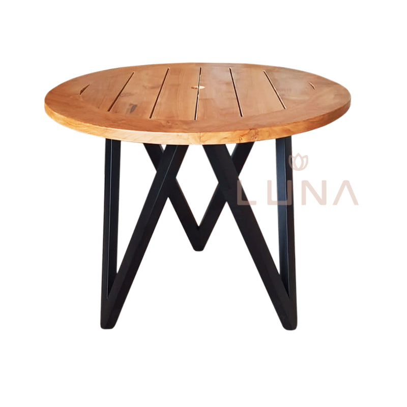 POPPY - Dining Table Wood - Steel Stand
