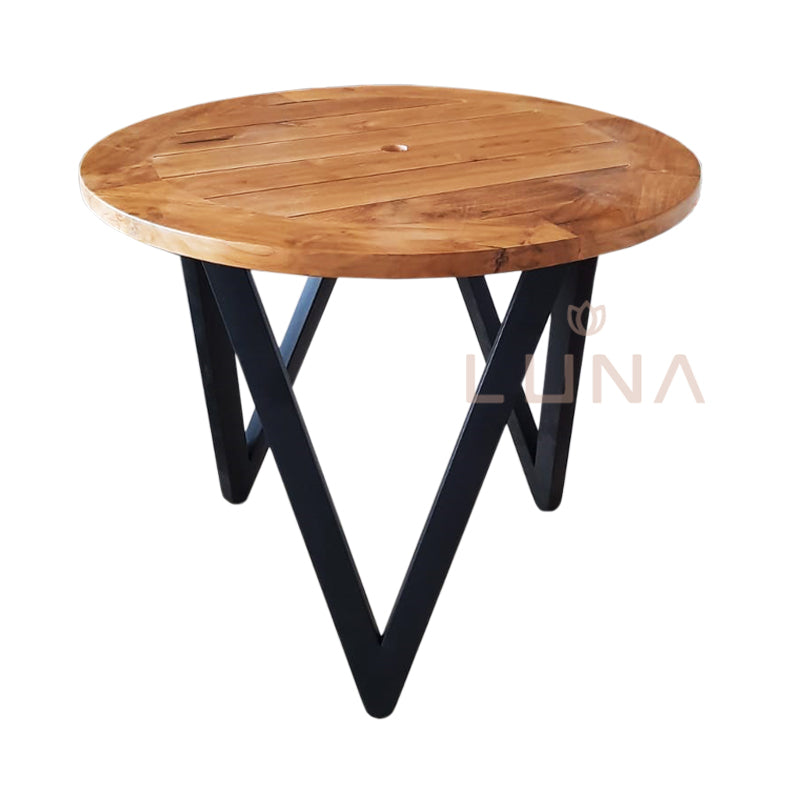 POPPY - Dining Table Wood - Steel Stand