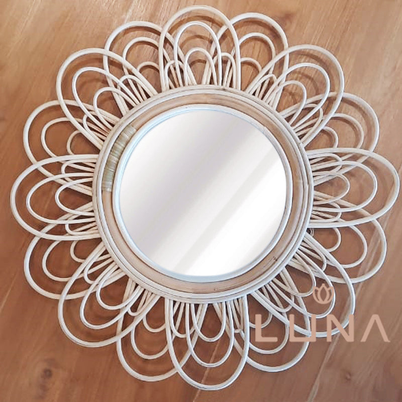 RUWET ALAIN - Round Rattan Mirror