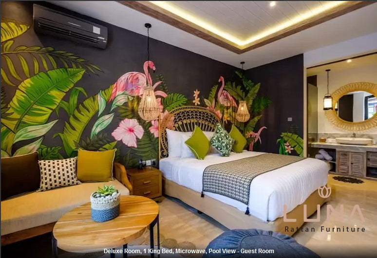 PEACOCK - Rattan Headboard - Bed Board