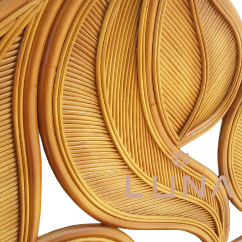 Honey Leaf - Headboard Frame Rattan