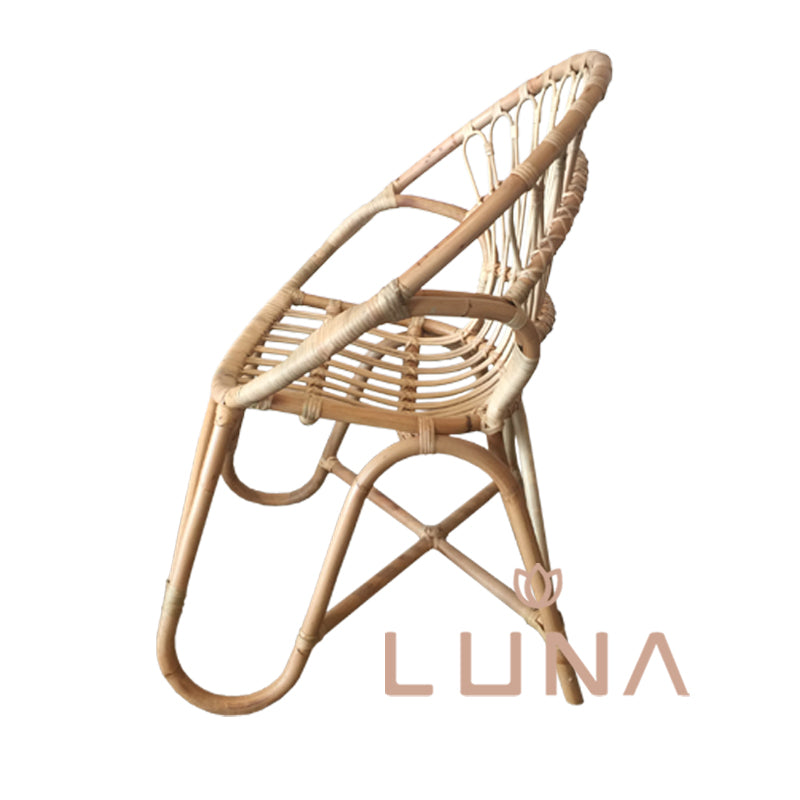 DI CAPRIO - Round Rattan Arm Chair