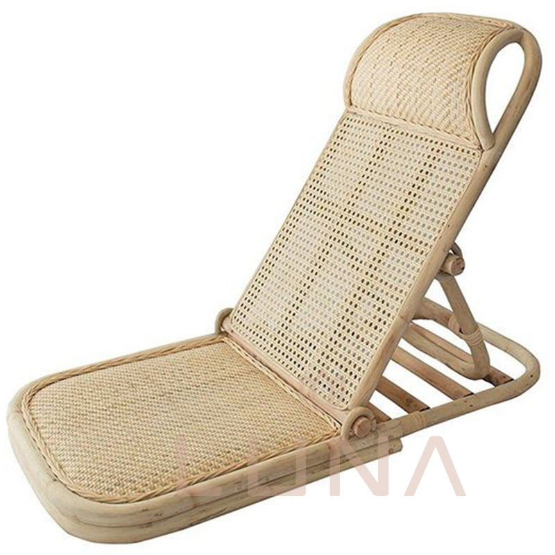 Beach Chair Lounger, Adjustable - Folding rattan Loungers