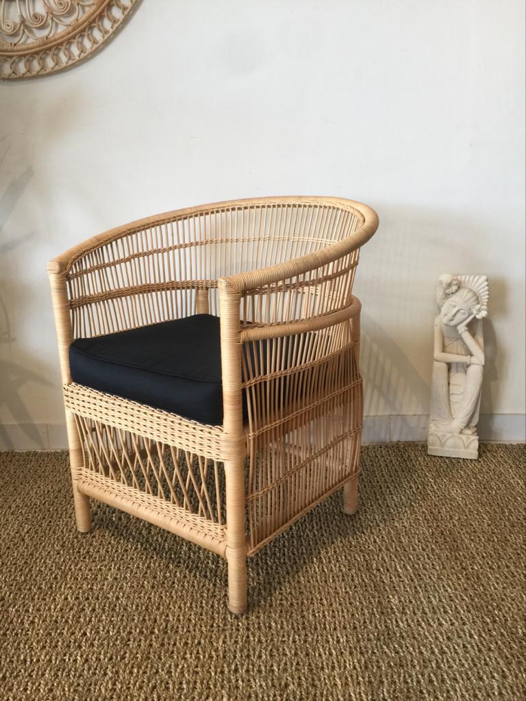 MALAWI - Rattan Arm Chair with Cushion