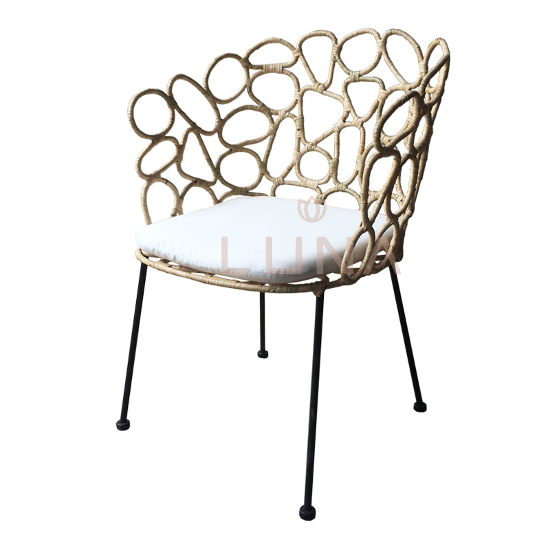 MALIBU - Dining steel rattan Chair