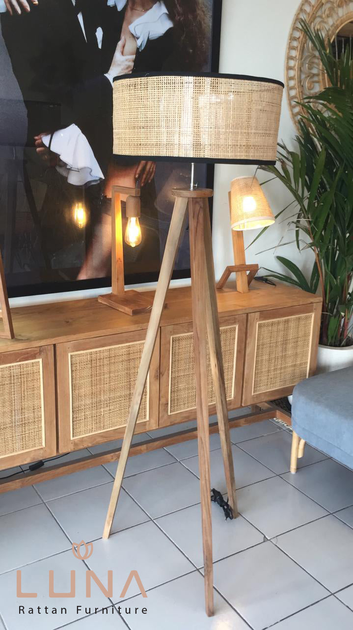 SITARA - Teak Wood Floor Lamp