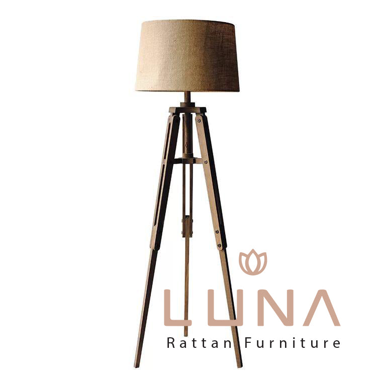 NAVY - Floor Lamp teak wood