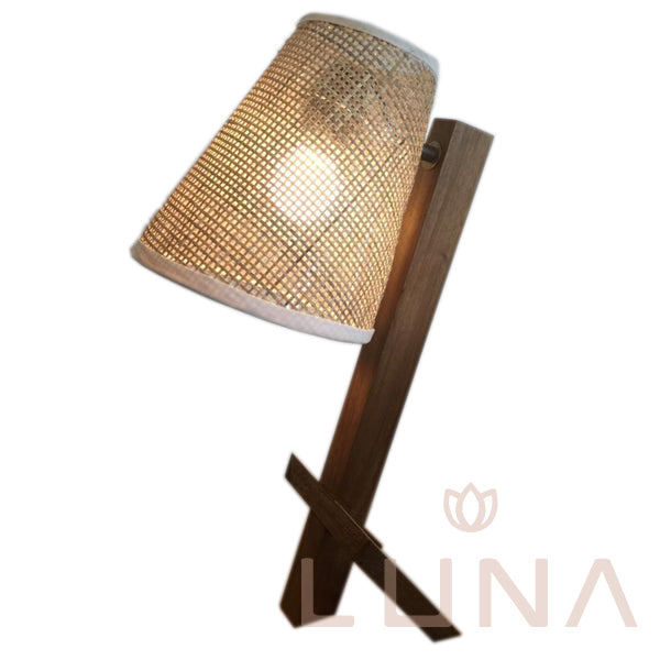 NARIKO - Teak Wood Lampshade Rattan Weaving