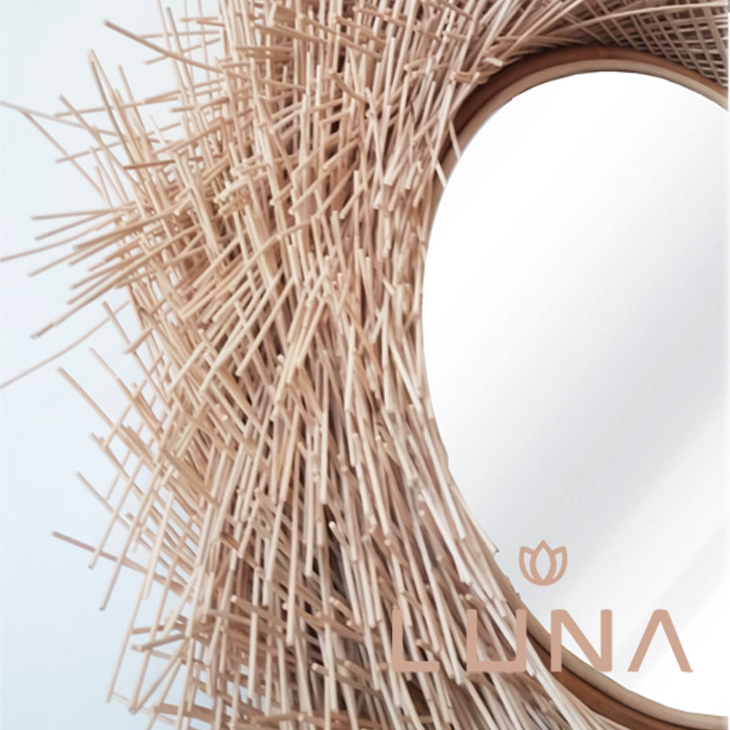 BOHEMIAN - Round Rattan Mirror 120 cm