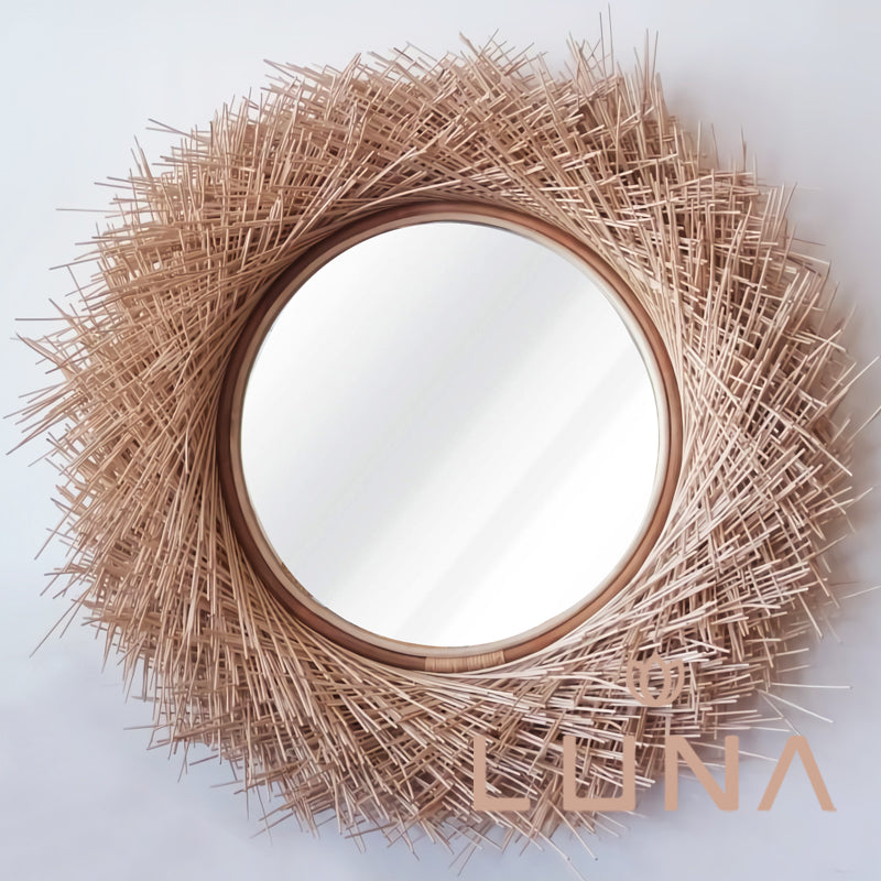 BOHEMIAN - Round Rattan Mirror 120 cm