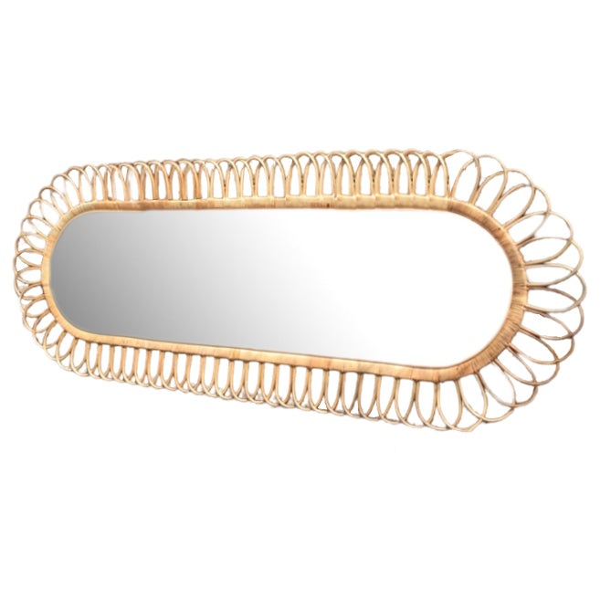 SETIA - long Rattan Mirror
