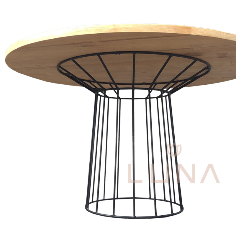 OLIVIA - Dining Table Wood - Steel Stand